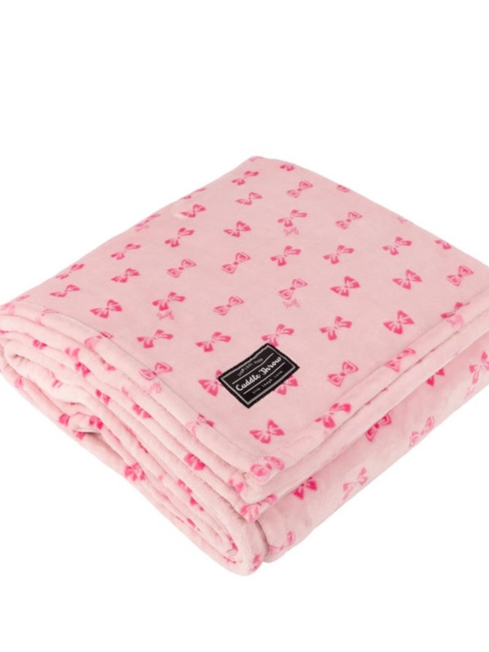 Lug Cuddle Throw Blanket Pink Bows